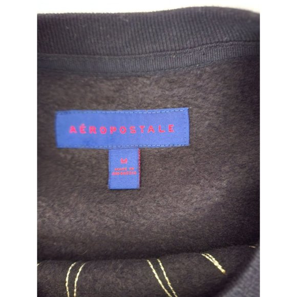 Aeropostale Embroidered Beaded Cat Feline Graphic Crewneck Sweatshirt Sz Medium - Picture 6 of 10